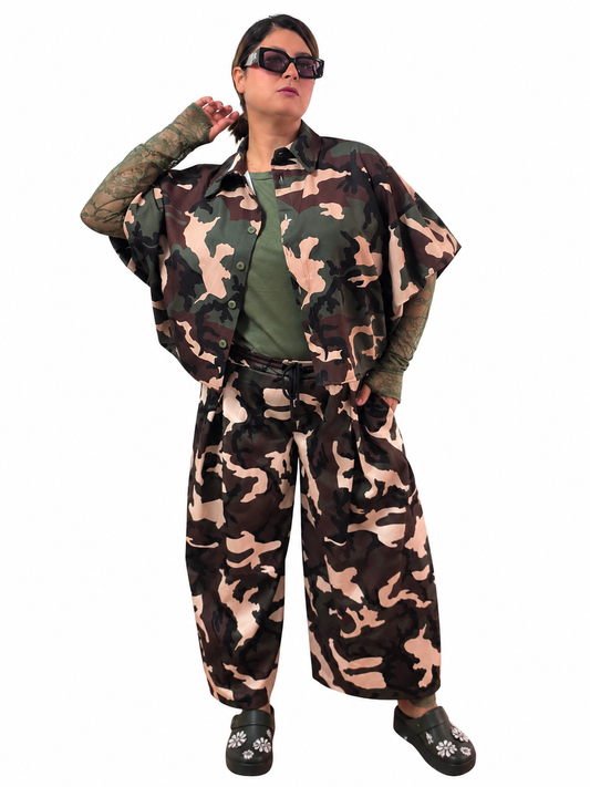 Camicia camouflage oversize