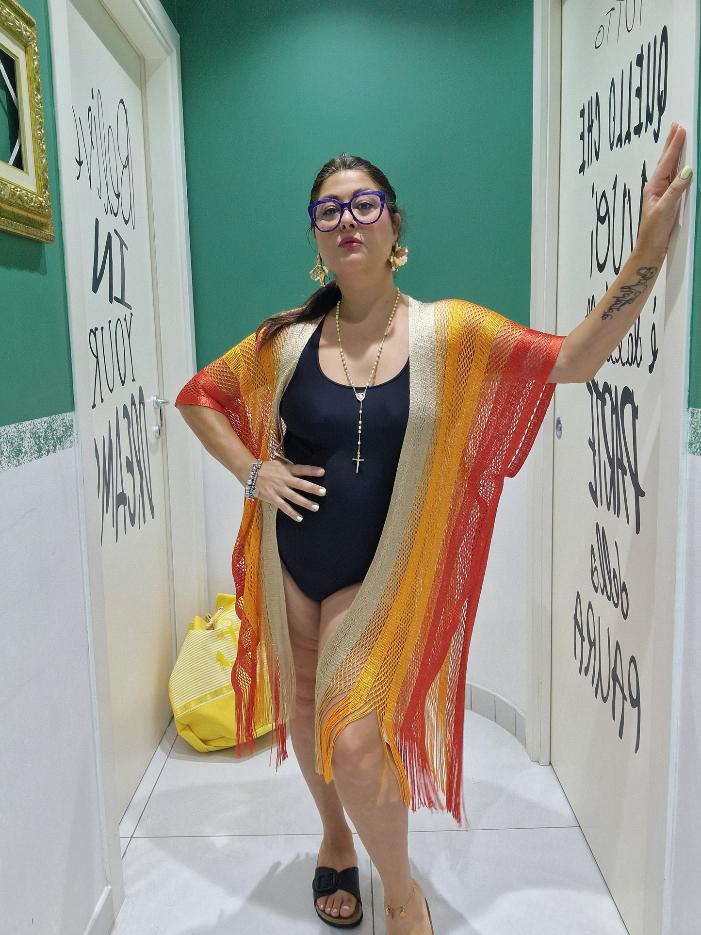 Spolverino in rete arcobaleno