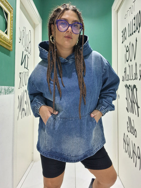 Felpa in denim