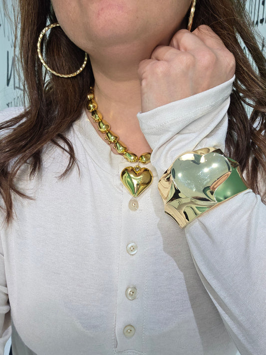 Bracciale cuore lavorato