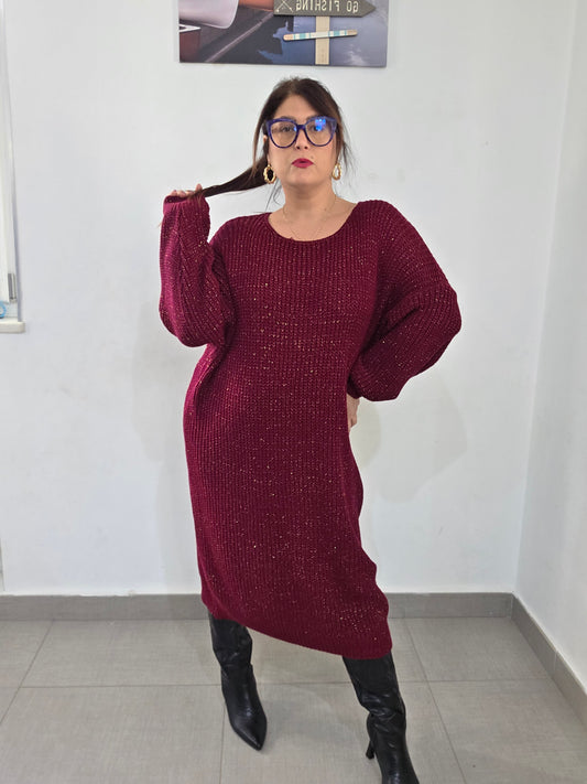 Abito in lana con filo lurex