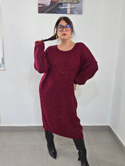 Abito in lana con filo lurex