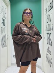 Maxi maglia cotone garzato