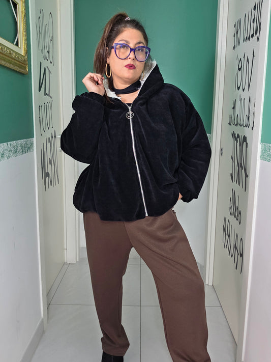 Giubbino Nicola in ecovelluto con pelliccia