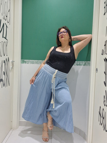 Pantagonna effetto jeans
