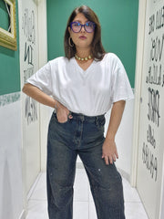 T-shirt basic scollo V