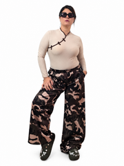 Pantalone camouflage oversize