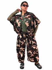 Camicia camouflage oversize