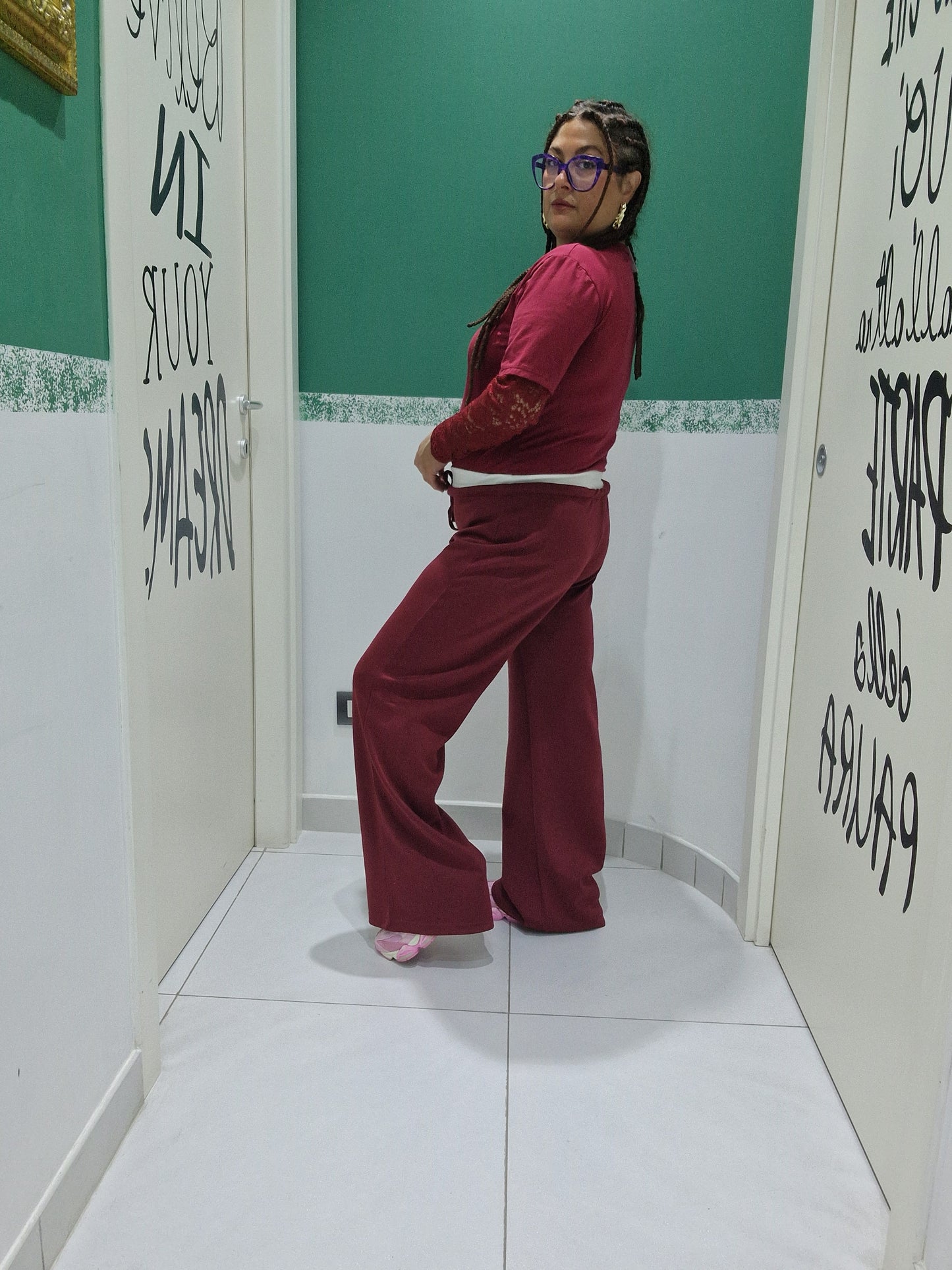 Pantalone bicolore