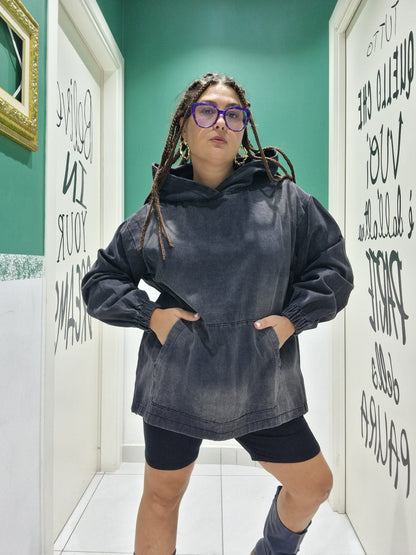 Felpa in denim
