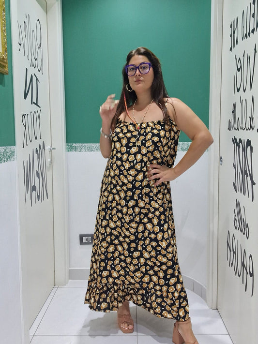 Abito leopardato in cotone