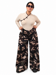 Pantalone camouflage oversize