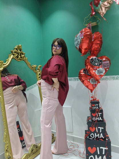 Pantalone zampa super vita alta