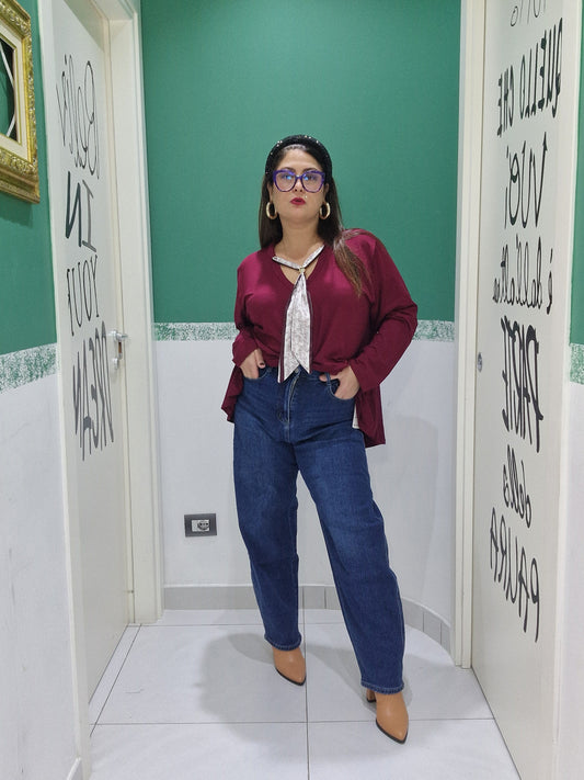 Maglia foulard oversize