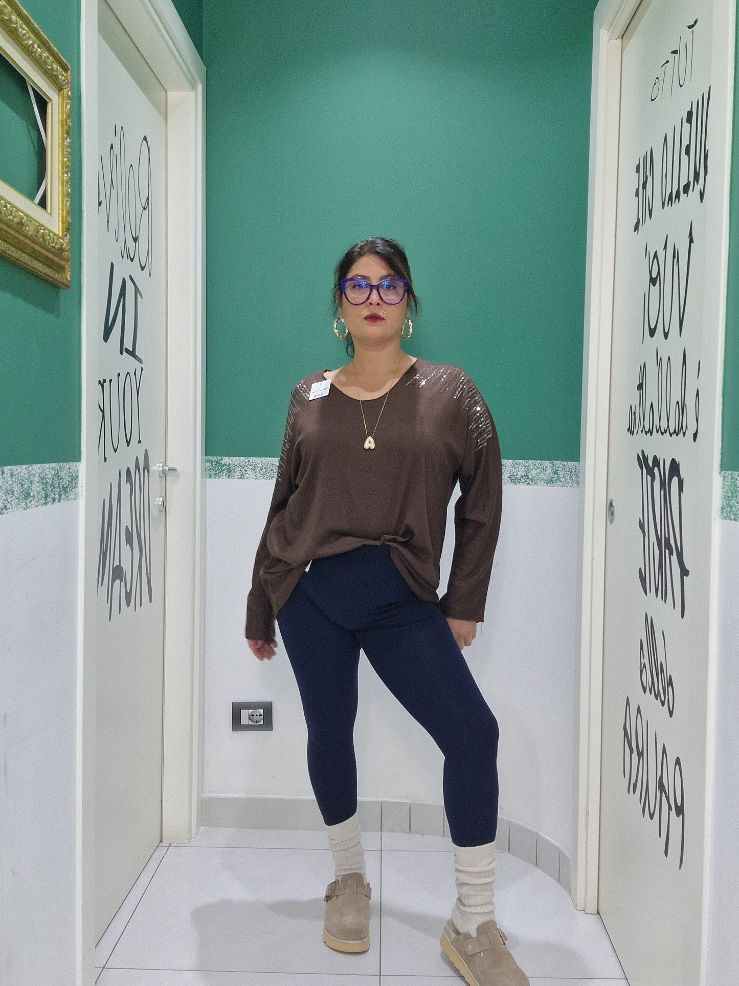 Leggings Explode blu