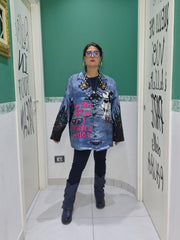 Giacca topolino effetto jeans