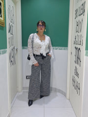 Maglia merletto con rouche