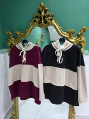 Felpa bicolore felpata