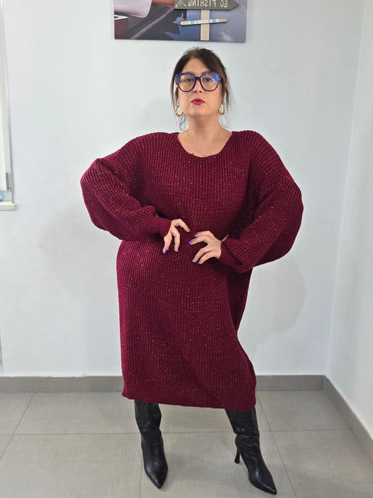 Abito in lana con filo lurex