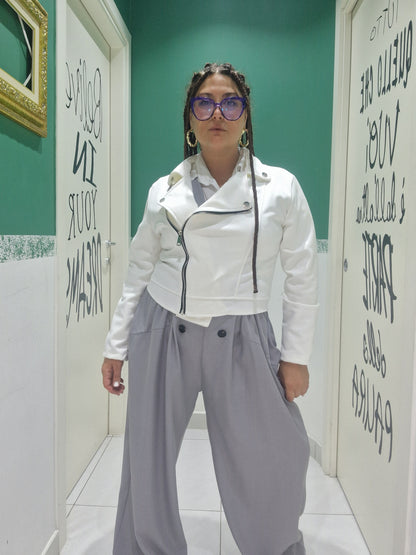 Chiodo in simil camoscio