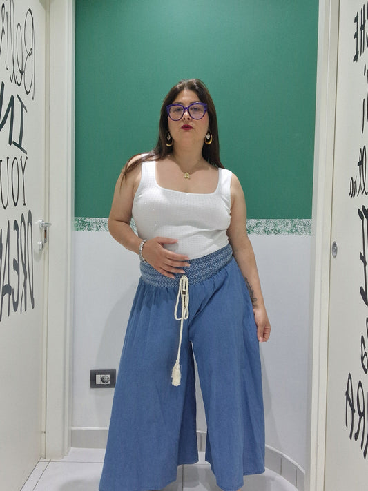 Pantagonna effetto jeans