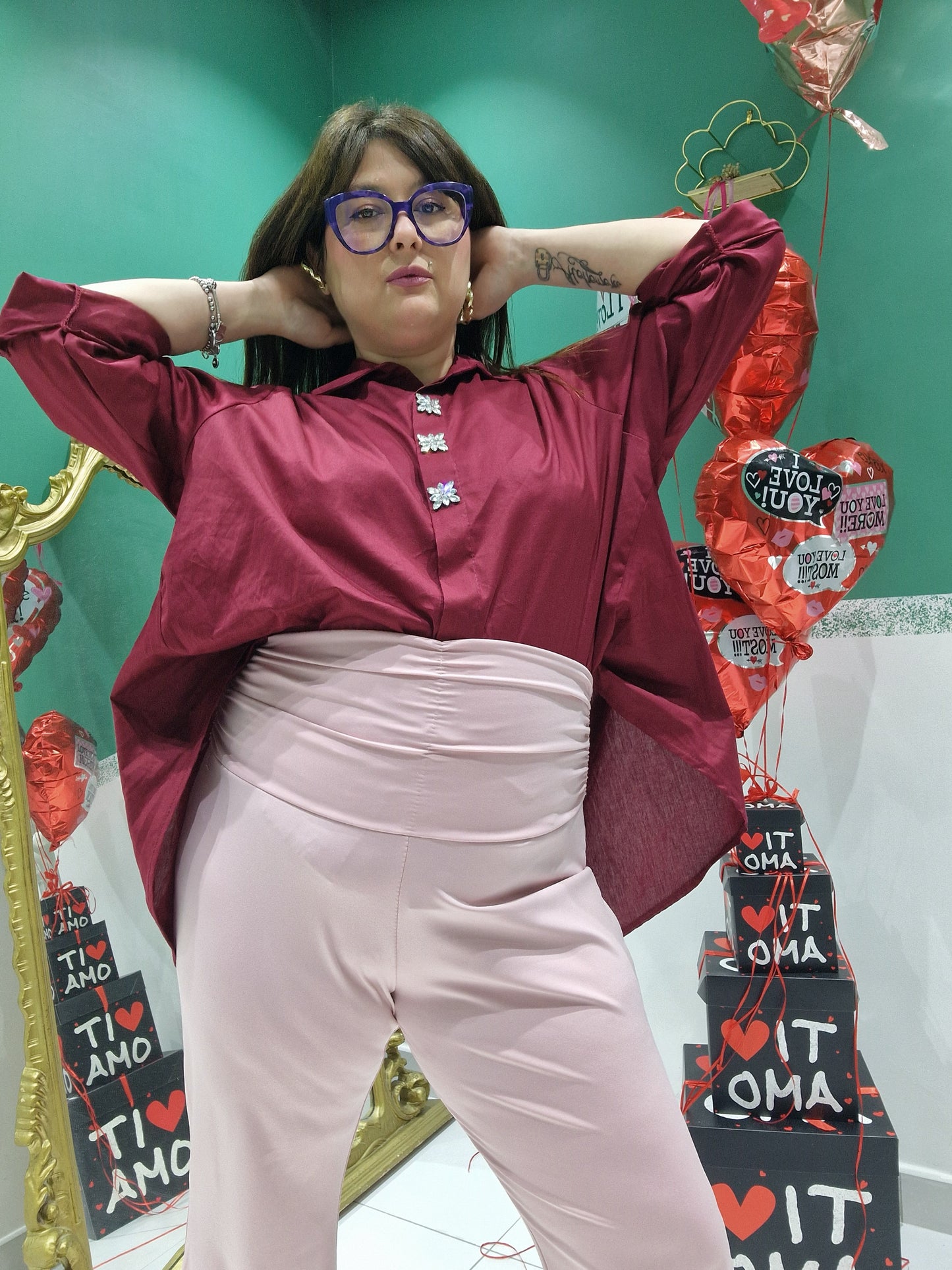 Pantalone zampa super vita alta