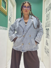 Giubbino doppiopetto in denim