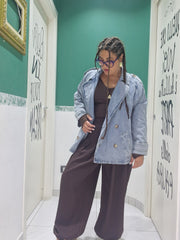 Giubbino doppiopetto in denim