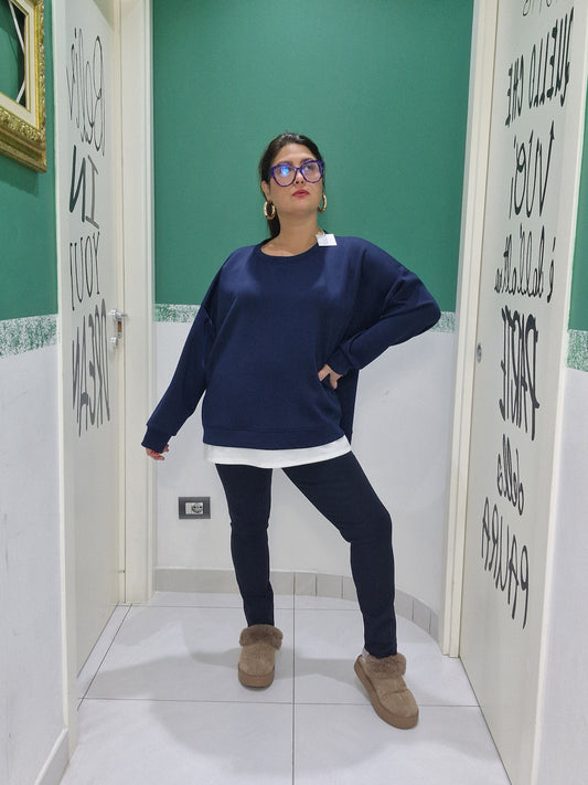 Felpa con zip laterali