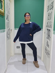 Felpa con zip laterali