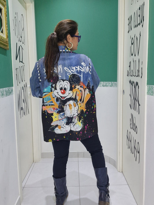 Giacca topolino effetto jeans
