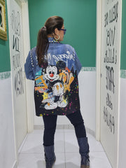 Giacca topolino effetto jeans