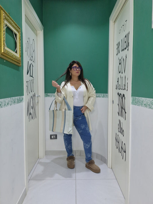 Jeans fiori skinny