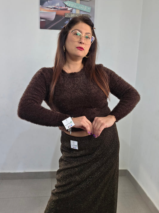 Maglia croop peluche