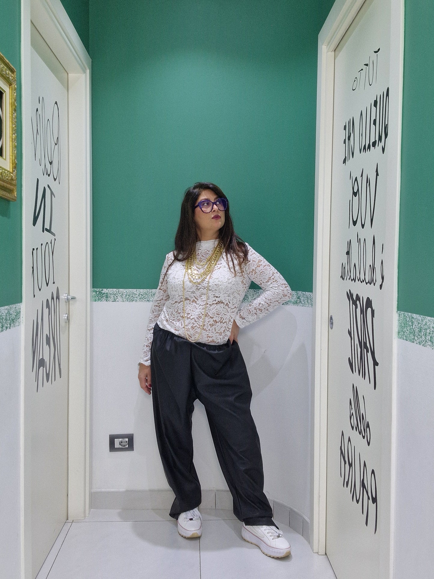 Pantalone in similecopelle