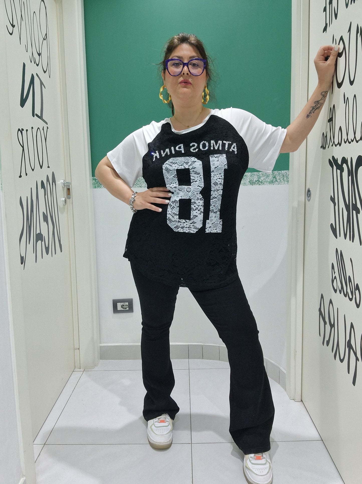 Shirt merlettata foderata 18