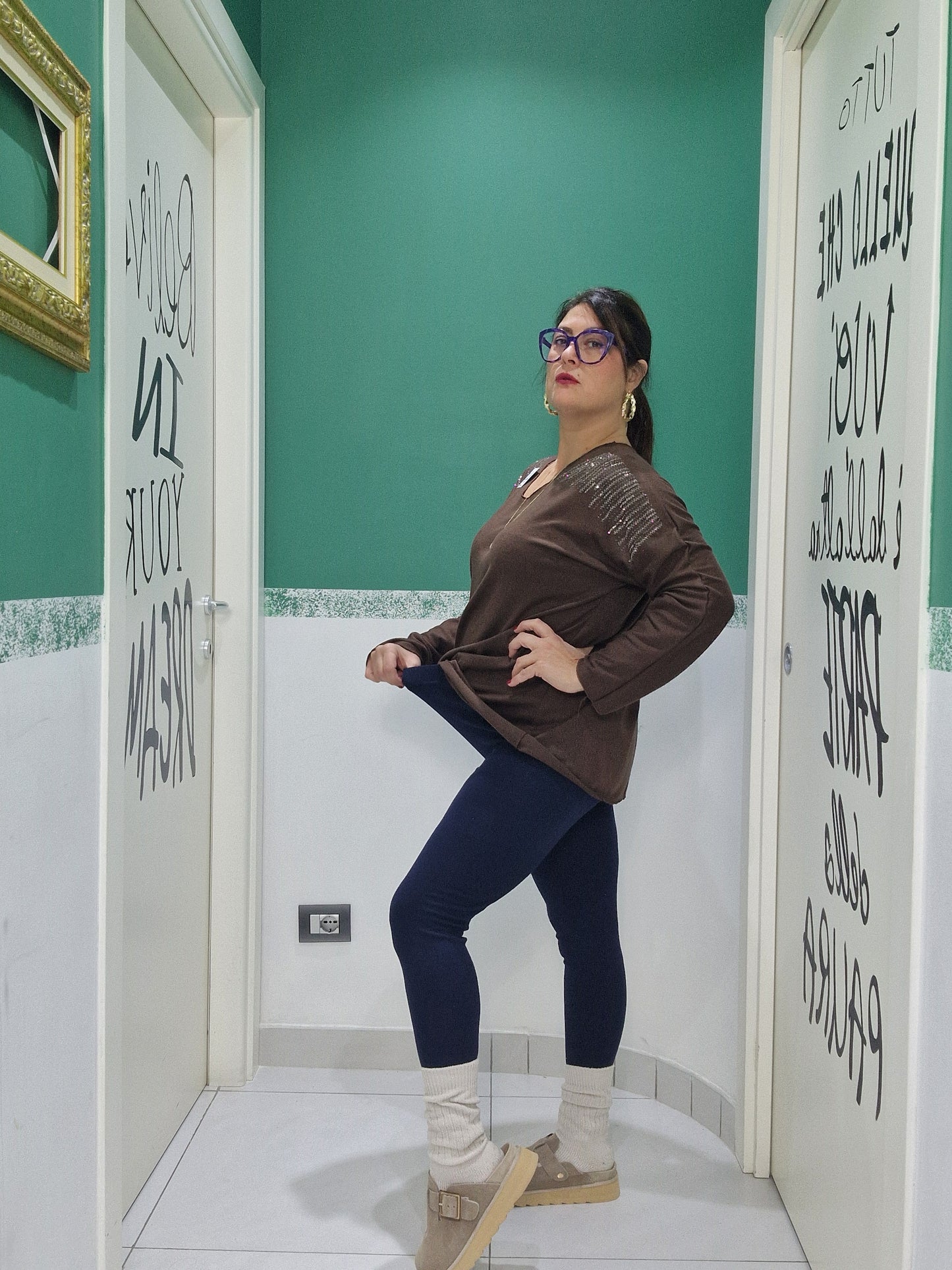 Leggings Explode blu