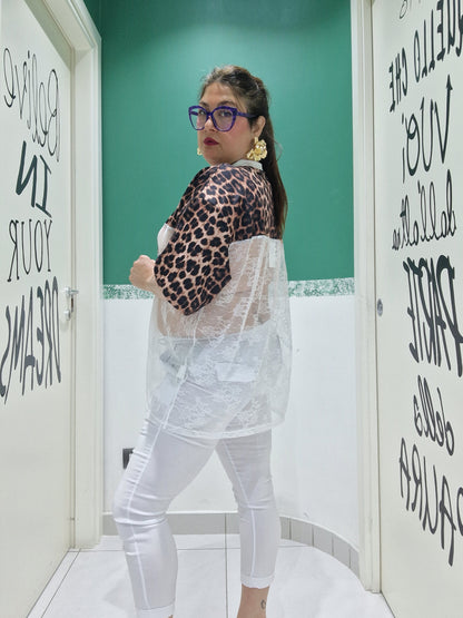 Shirt merletto e leopardo 01