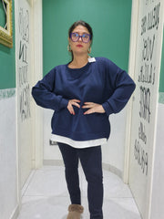 Felpa con zip laterali