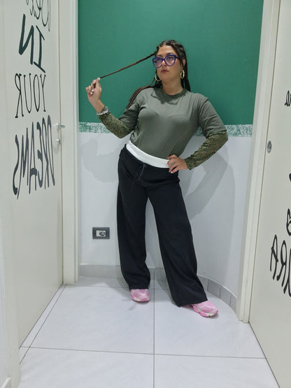 Pantalone bicolore