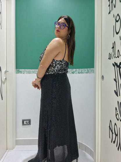 Top paillets scollo morbido