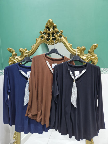 Maglia foulard oversize