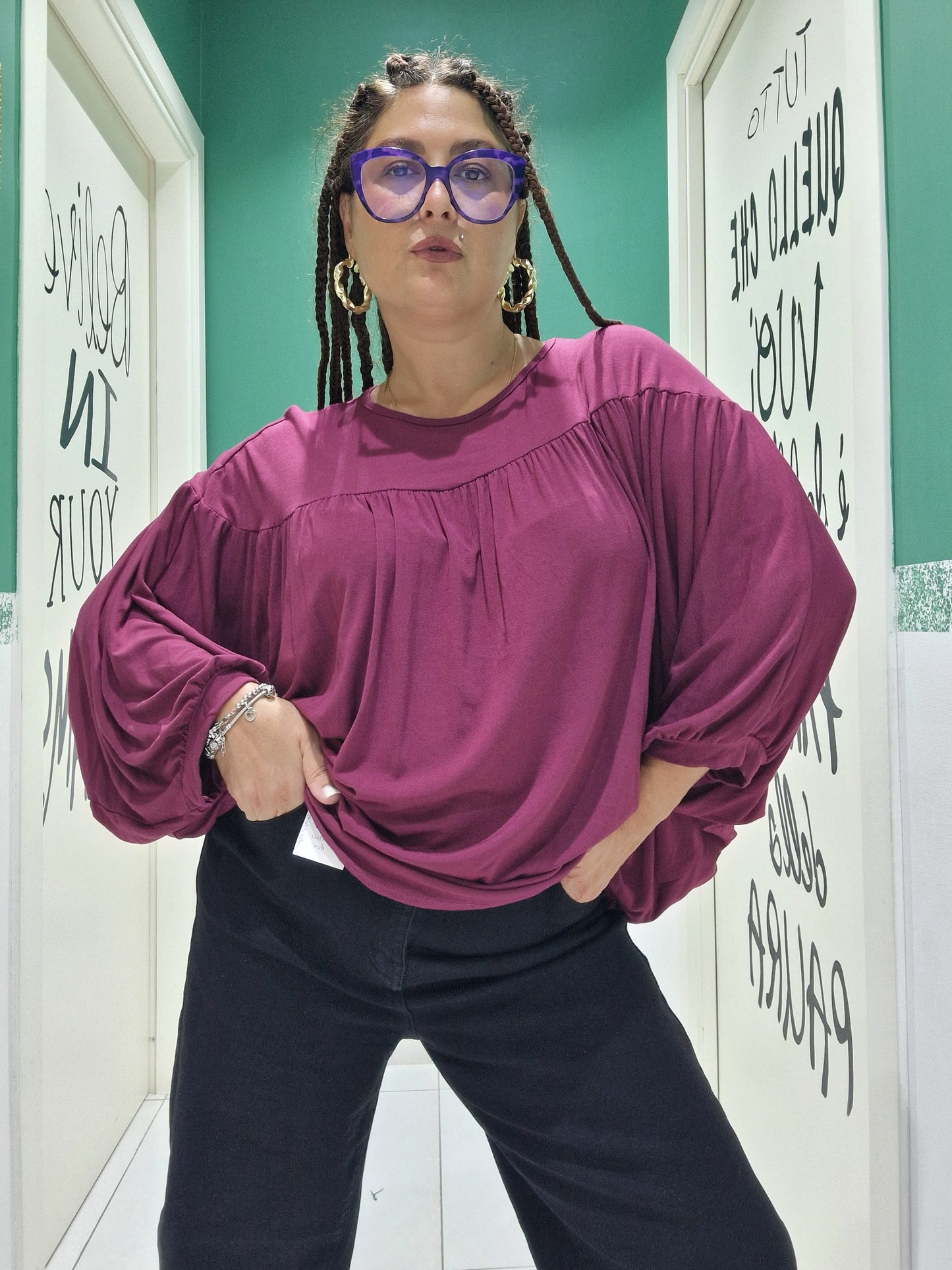 Maglia manica pipistrello