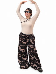 Pantalone camouflage oversize