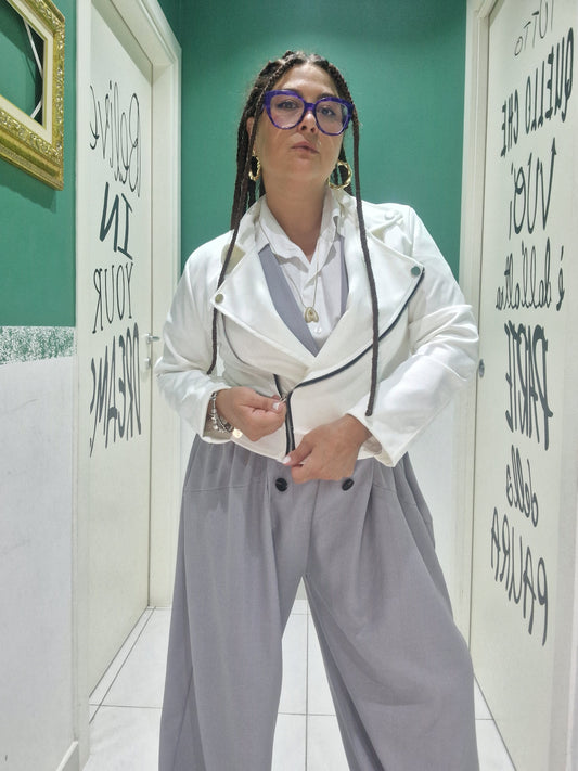 Chiodo in simil camoscio