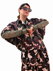 Camicia camouflage oversize