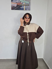 Felpa bicolore felpata