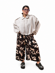 Giubbino oversize gessato