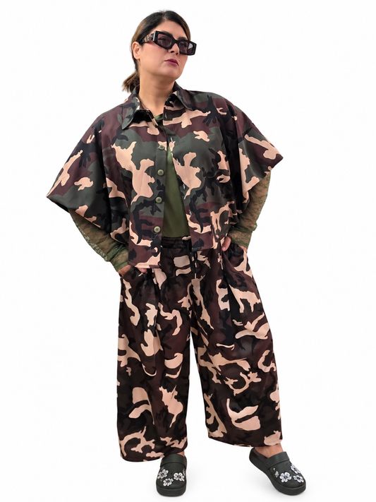 Camicia camouflage oversize