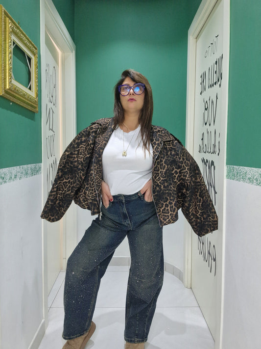 Jeans balloon sabbiato